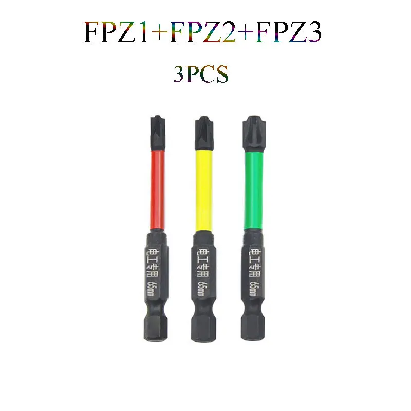 

3 шт. FPZ1/FPZ2/FPZ3 65 мм магнитная специальная шлицевая крестовая отвертка для дрели, нержавеющие биты, электрические автоматические выключатели