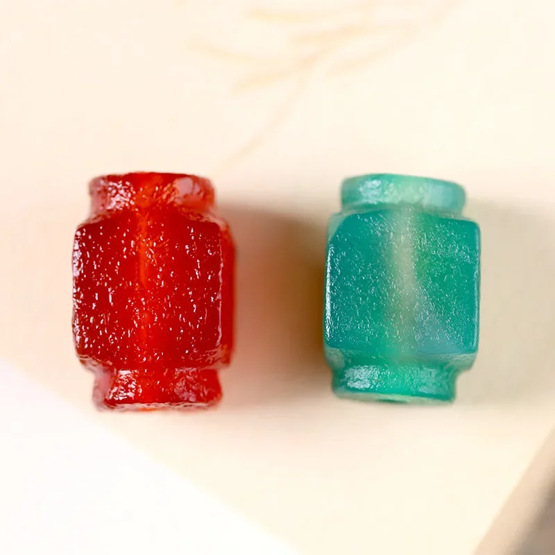 Креативные бусины из красного агата Misshapen зеленого круглые цилиндрические