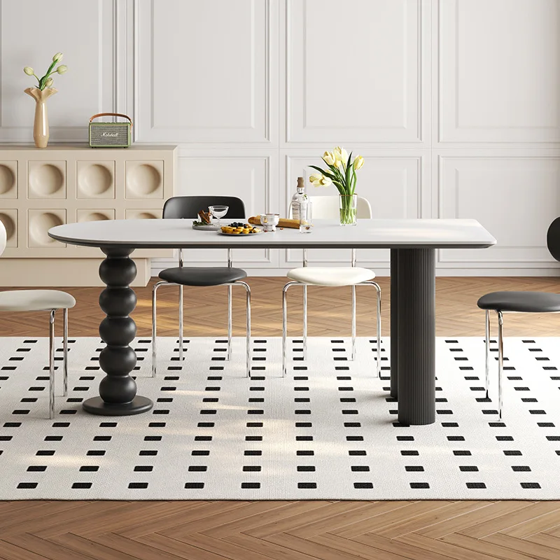 Французский винтажный обеденный стол из массива дерева итальянский минимализм