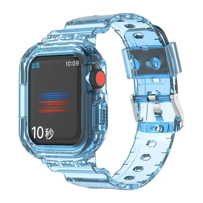 

Чехол из ТПУ + ремешок, встроенный браслет, чехол для Apple Watch серии 7, 45 мм, 41 мм, сменный ремешок для умных часов