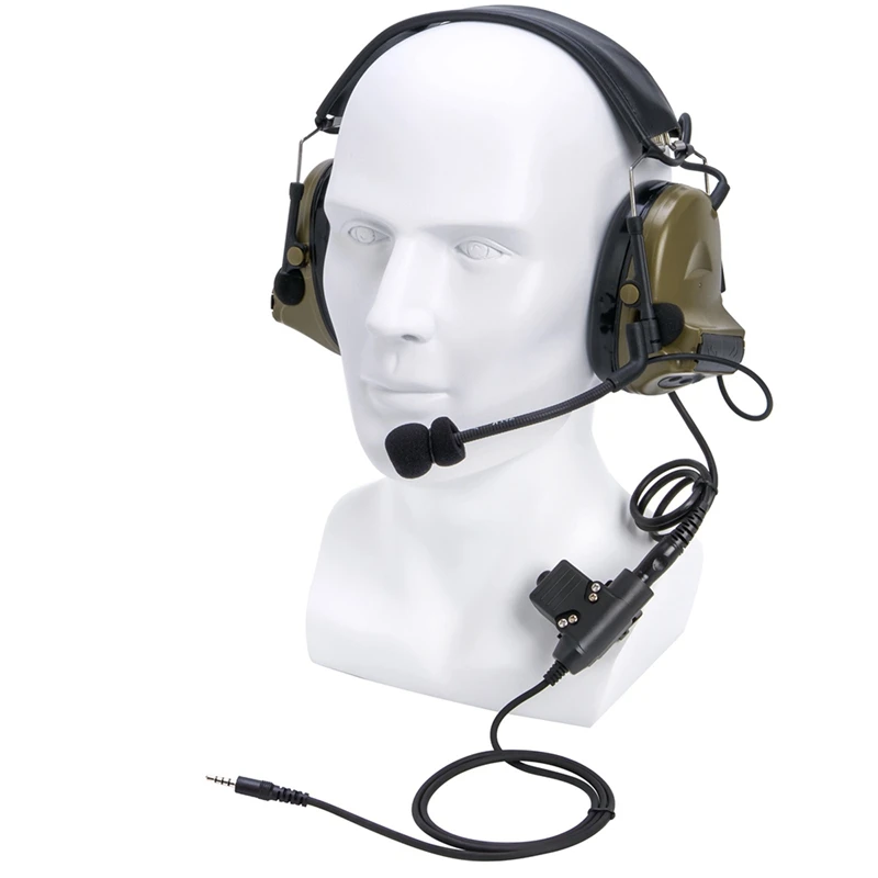 

U94 Headphones 3.5Mm Silicone Earmuffs Outdoor Hunting Sports Noise Cancelling Walkie Talkie Headphones
