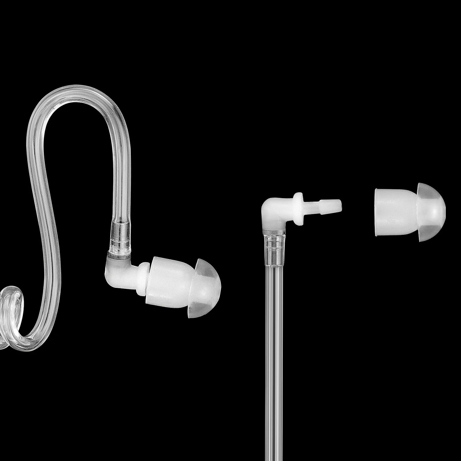 3.5mm Acoustic Tube Receiver Listen Only Earpiece 1 Pin, Compatible with 2 Way Radios Transceivers and Radio Speaker Mic