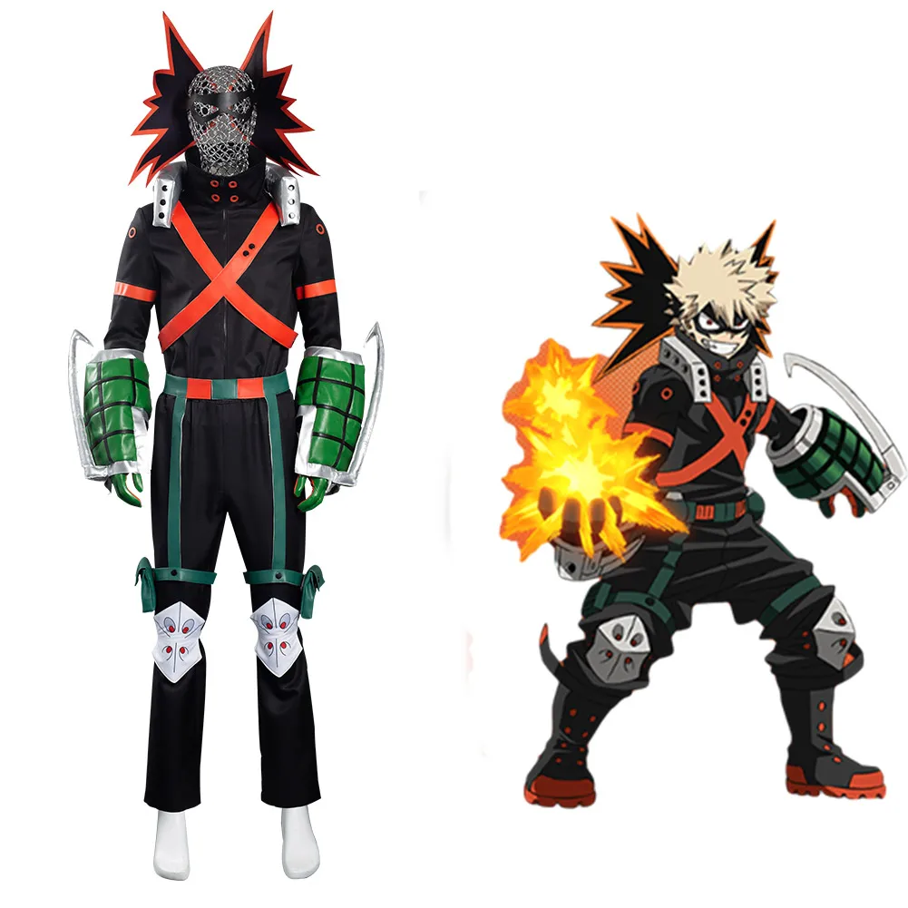 

Мой герой Академия S5 Bakugou женский костюм боевой костюм на Хэллоуин карнавал костюм
