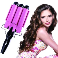 3 barrel hair crimper hair curling iron ceramic curler wand two gear temperature control hair waving styling tool for girl women