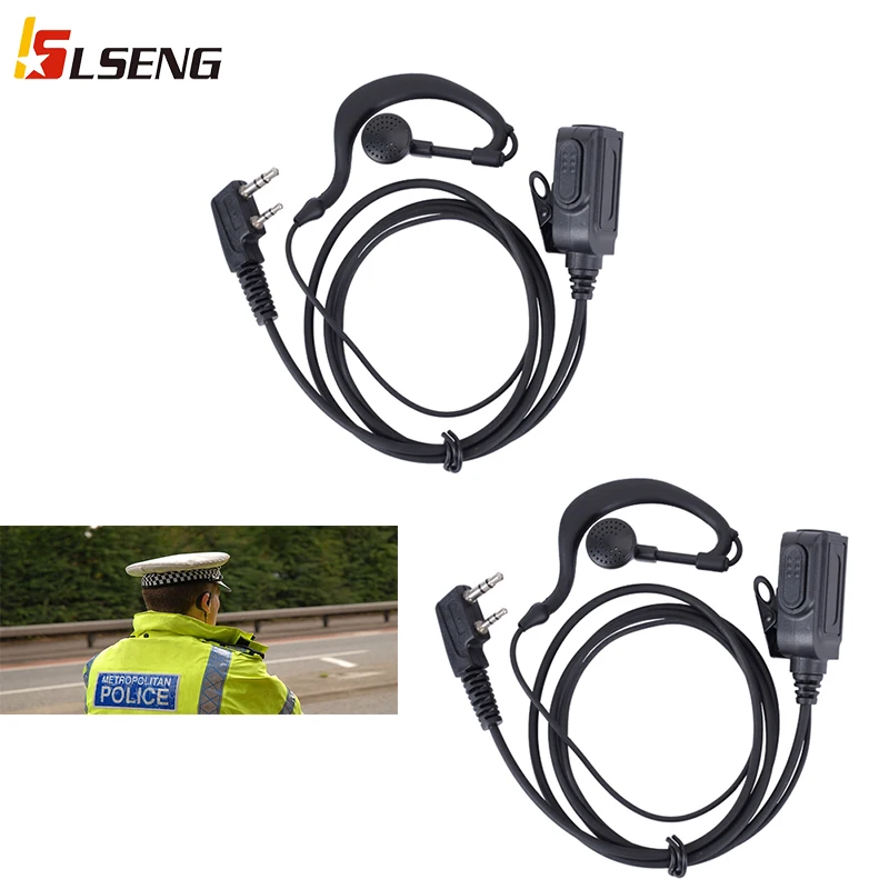 D-Clip Headset with PTT Microphone Compatible with Headset BaoFeng UV5R 888S Retevis H-777 RT1 RT21 RT22 Kenwood Two-way Radio