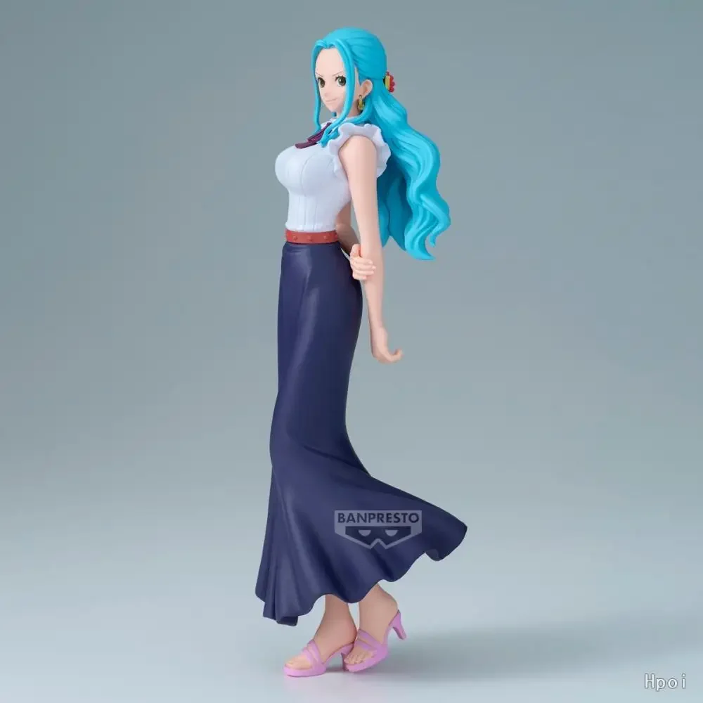 Фото Оригинальная фигурка Bandai One Piece DXF The Grandline Series Extra Nefeltari Vivi, аниме-фигурка, игрушки для мальчиков и девочек, подарки для детей №4