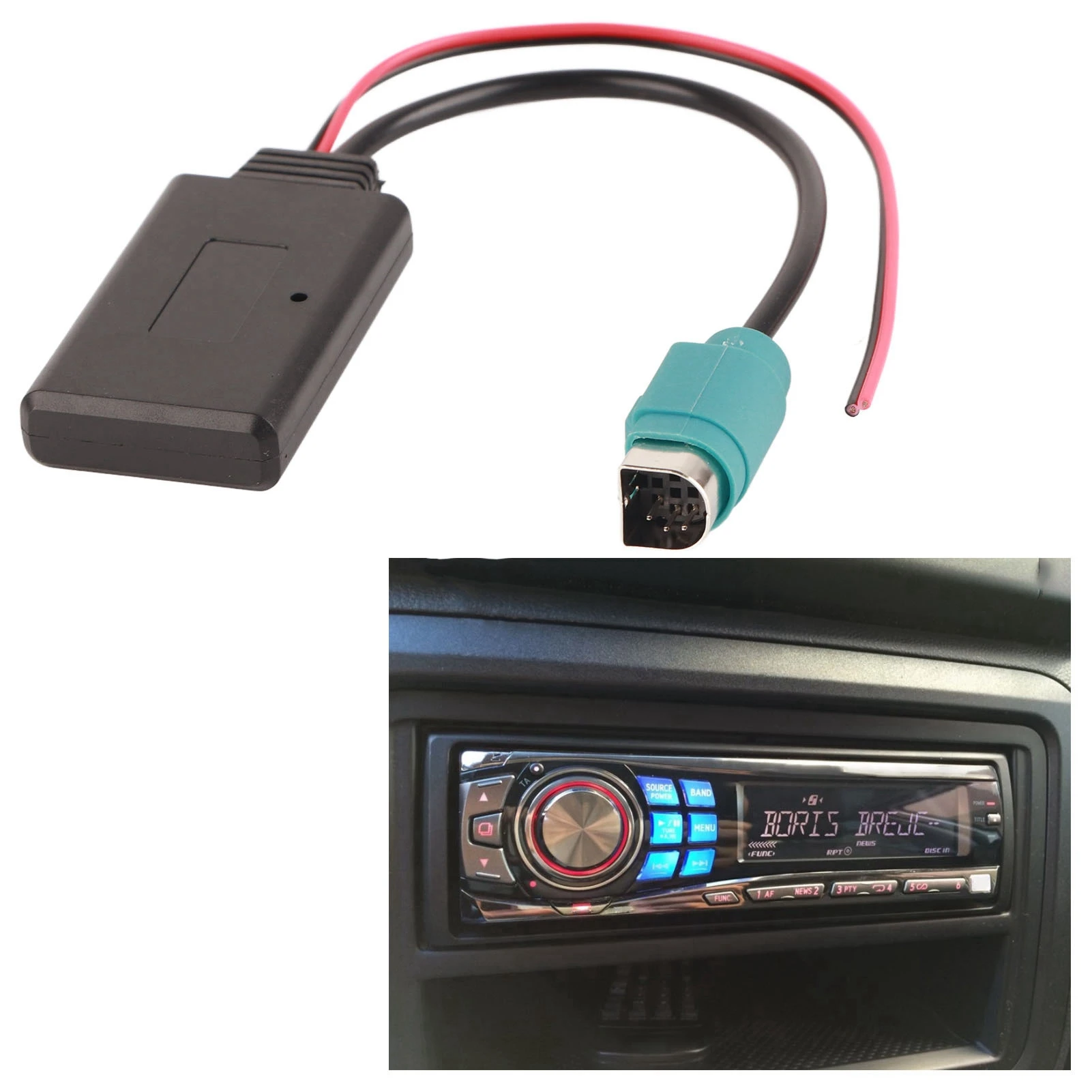 

Car Bluetooth Module AUXIN Cable Wireless Audio Adapter Replacement For Alpine IDAX001 IVA205R
