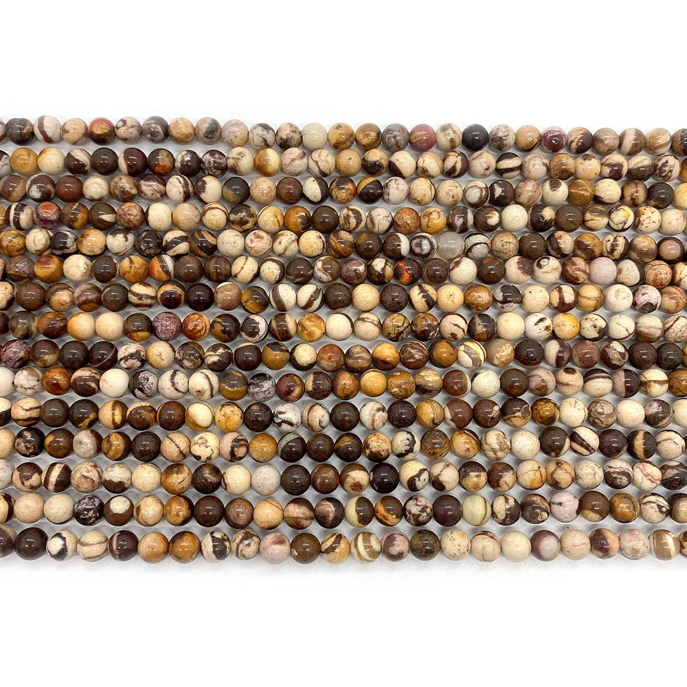 Натуральные австралийские бусины из зебрастона, круглые бусины россыпью для изготовления ювелирных изделий, аксессуары для модных ювелирных изделий