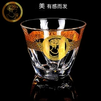 new crystal gold whisky glass baijiu glass and water glass