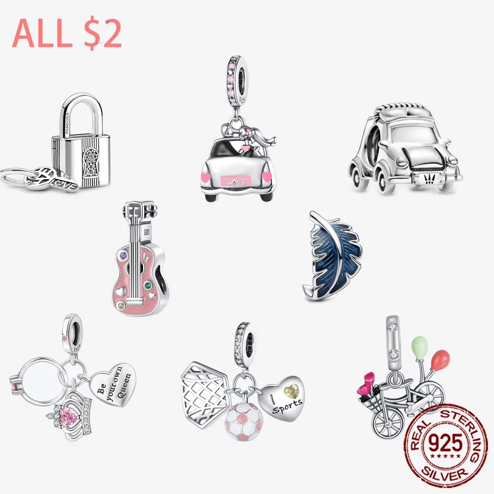 Женские серебряные подвески бусины с замком Вечная любовь подходят для