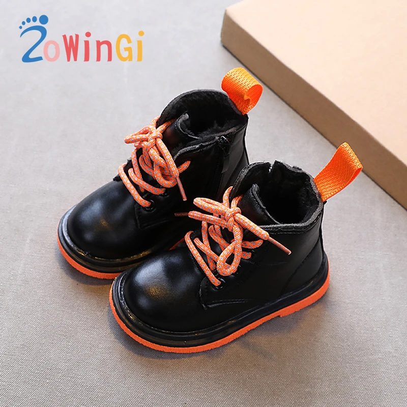 

Size 22-31 Martin Boots for Children Casual Shoes Ankle Boots Padded Boots Winter Boots for Girls Shoes Kozaki Dziecięce