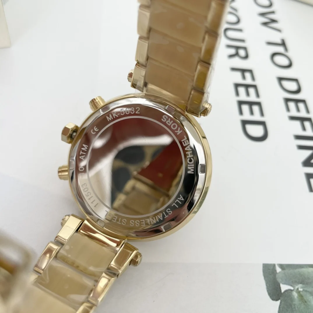 Фото Женские роскошные дизайнерские наручные часы Michael Kors Parker Series MK-5632, водонепроницаемые часы с бриллиантами, модный изысканный подарок для подруги №5
