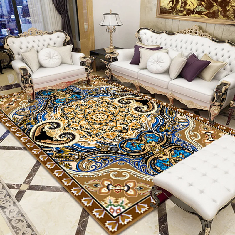 

Retro Style Persian Carpet Living Room Coffee Table Carpet Small Carpet Nordic Household Commercial Hall Carpet Porch Floor Mat