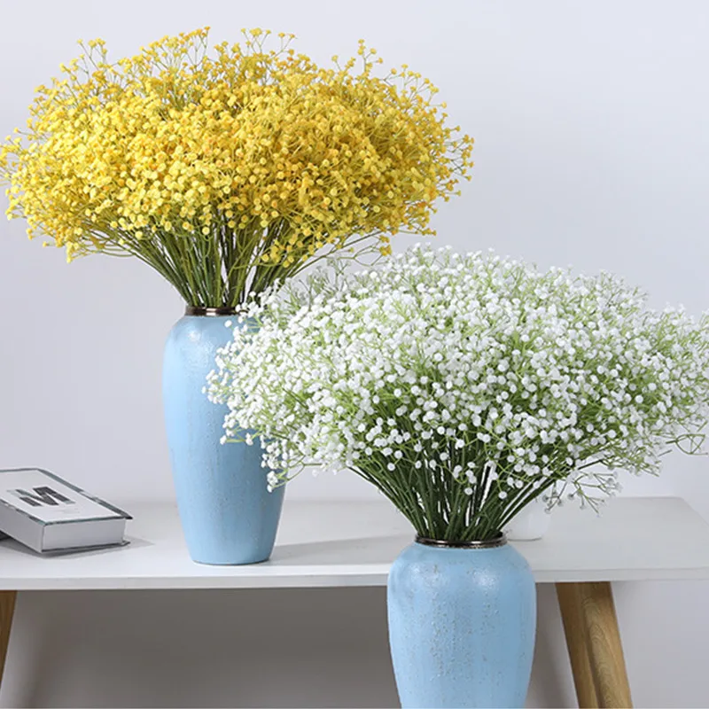 

10pcs/lot Artificial Flowers 108 Heads 63cm Beautiful Gypsophila Silk Plastic Fake Floral Bouquet Party Wedding Home Decoration