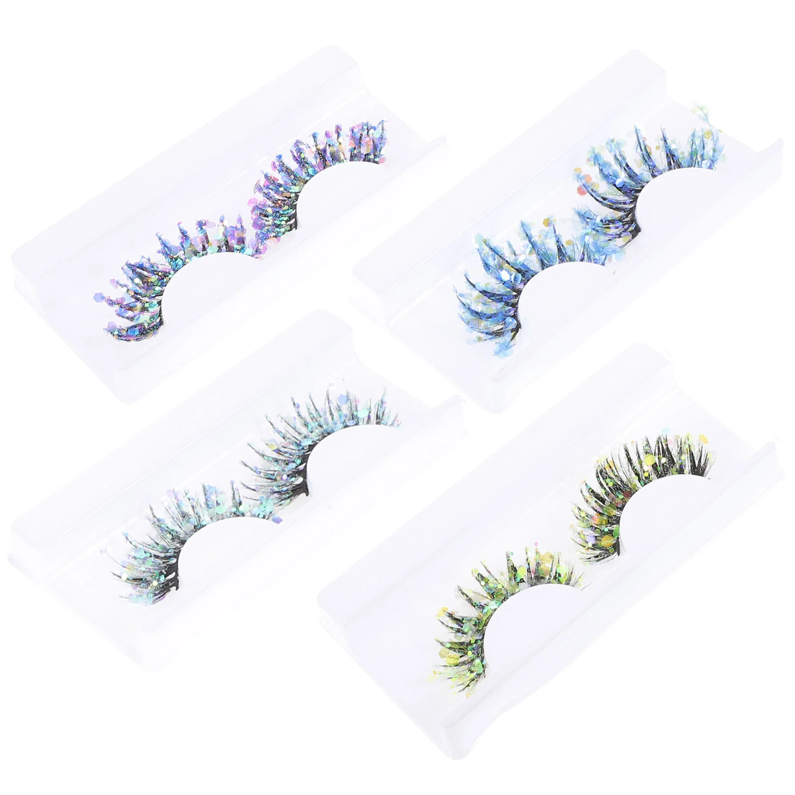 

Eyelashes Glitter Lashes False Lashextensions Colored Soft Color Fake Fauxcolorful Makeup Light Reusable Dramatic Natural