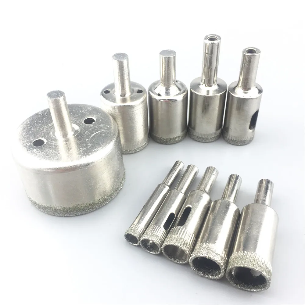 ALLSOME 10 шт./компл. 8-50 мм Алмазное покрытие коронка пилы Сверла инструмент резак для плитки мрамора стекла гранита сверление HT1517