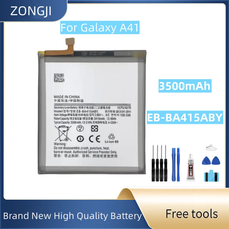 Фото Новый аккумулятор 3500 мАч, аккумулятор для Galaxy A41 A415F, EB-BA415ABY батареи + Инструменты №1
