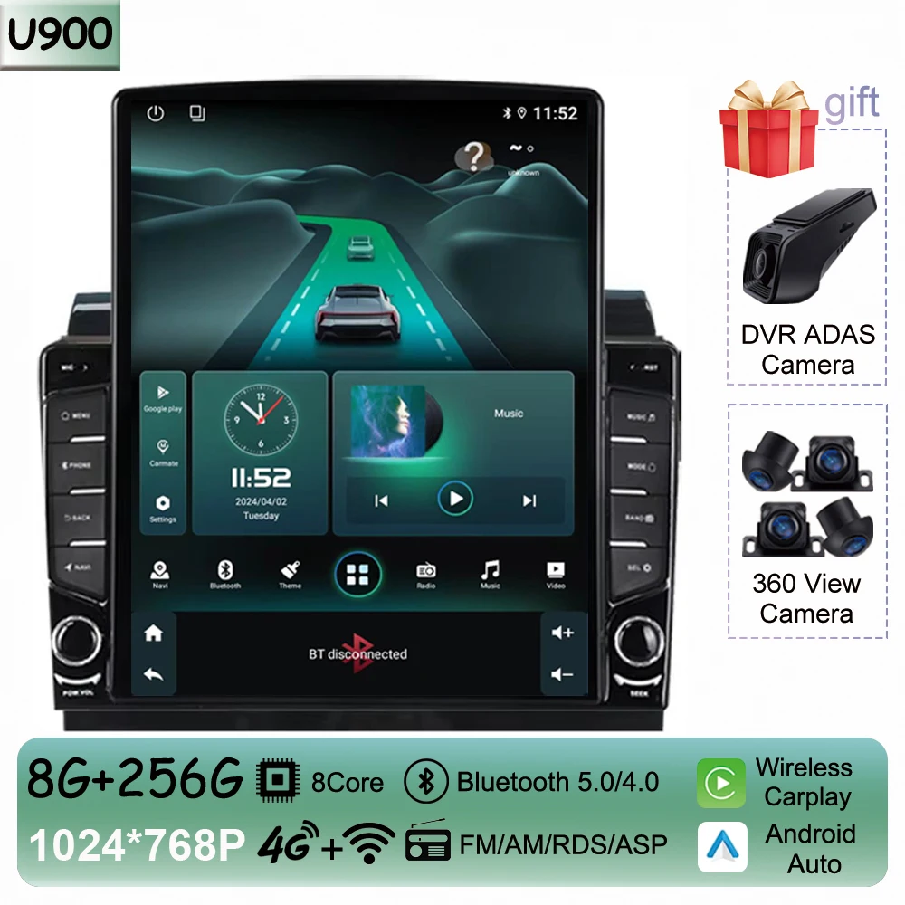 

9,7 "с кнопками Android 14, для Citroen Jumper/Relay Peugeot Boxer Fiat Ducato 2006-2022, тип автомобильного радио, видеоплеер, DVD