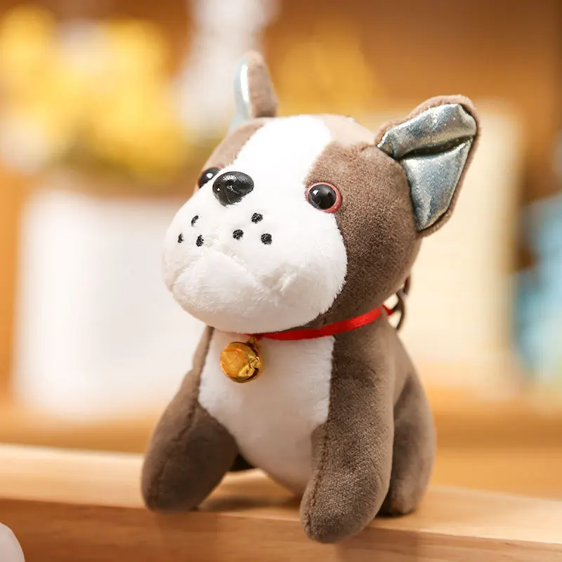 Новый модный крутой бульдог милый плюшевый реалистичный подвесной брелок для