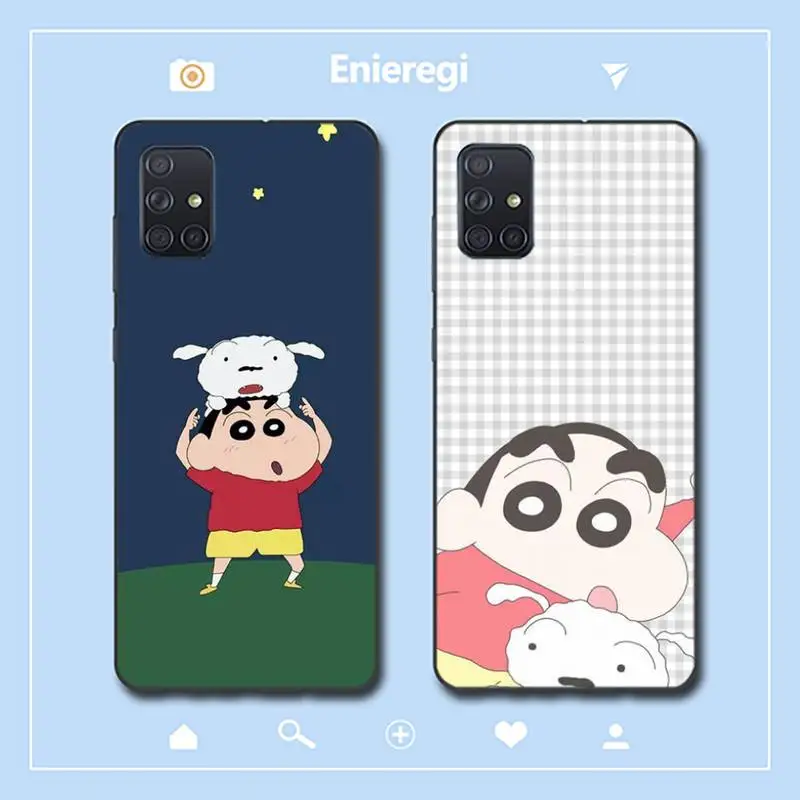 

BANDAI Crayon Shin-chan Phone Case for Samsung A51 01 50 71 21S 70 31 40 30 10 20 S E 11 91 A7 A8 2018