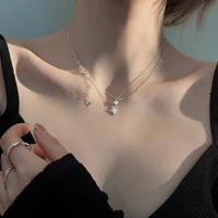 fashion star tassel elegant pendant necklace charm party necklace for women choker zircon jewelry gift