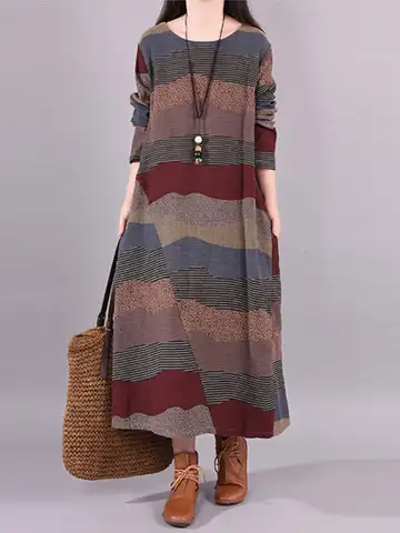 ladies fashion casual long dress 