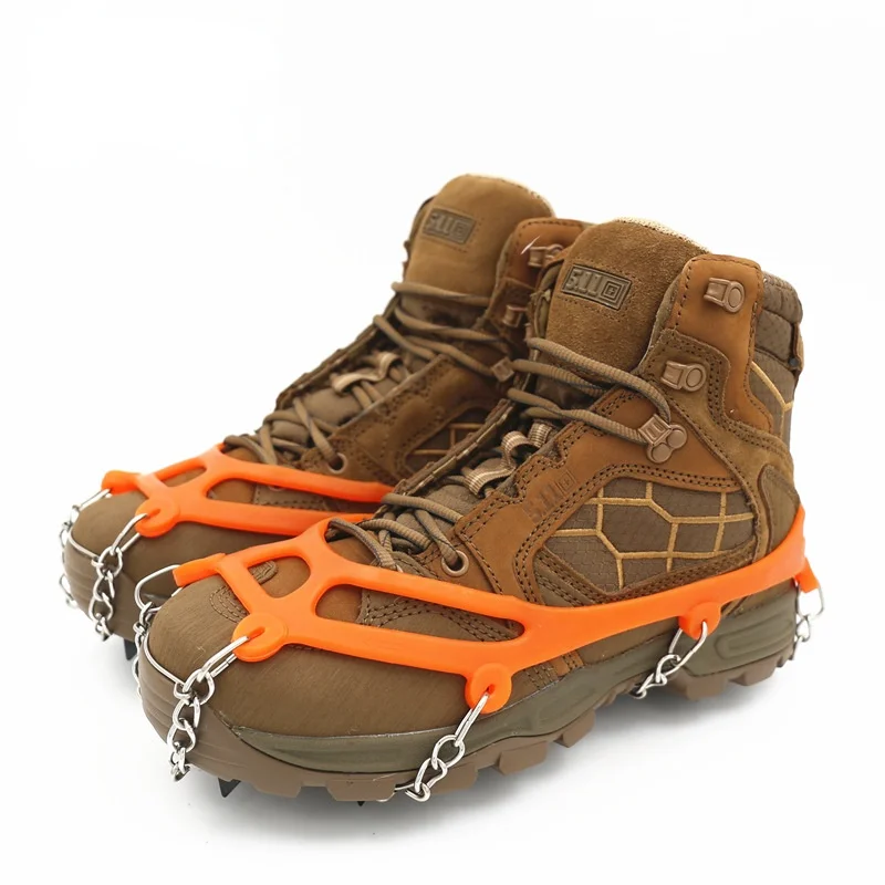 Нескользящий чехол для обуви 8 зубьев из марганцевой стали скалолазания