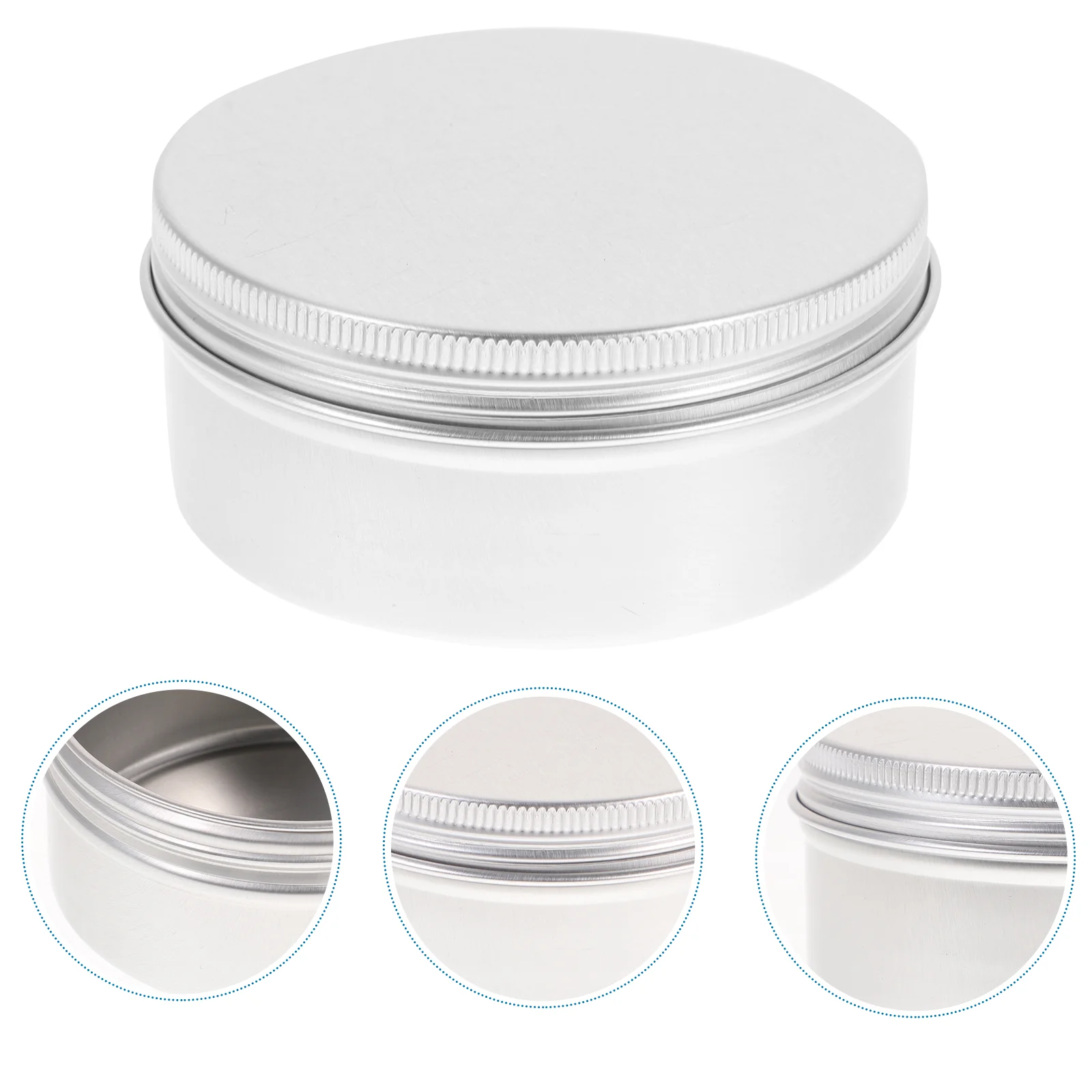 

3 Pcs Small Tin Box Lid Round Metal Soap Strip Holder Savers Travel Makeup Storage Organizer Aluminum Jar Packaging Boxes
