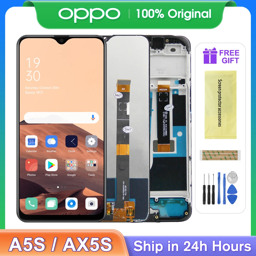 

6,2 "Оригинальный дисплей для Oppo A5s, ЖК-дисплей, сенсорный экран в сборе, замена для Oppo AX5s cph1900 CPH1920, ремонт экрана