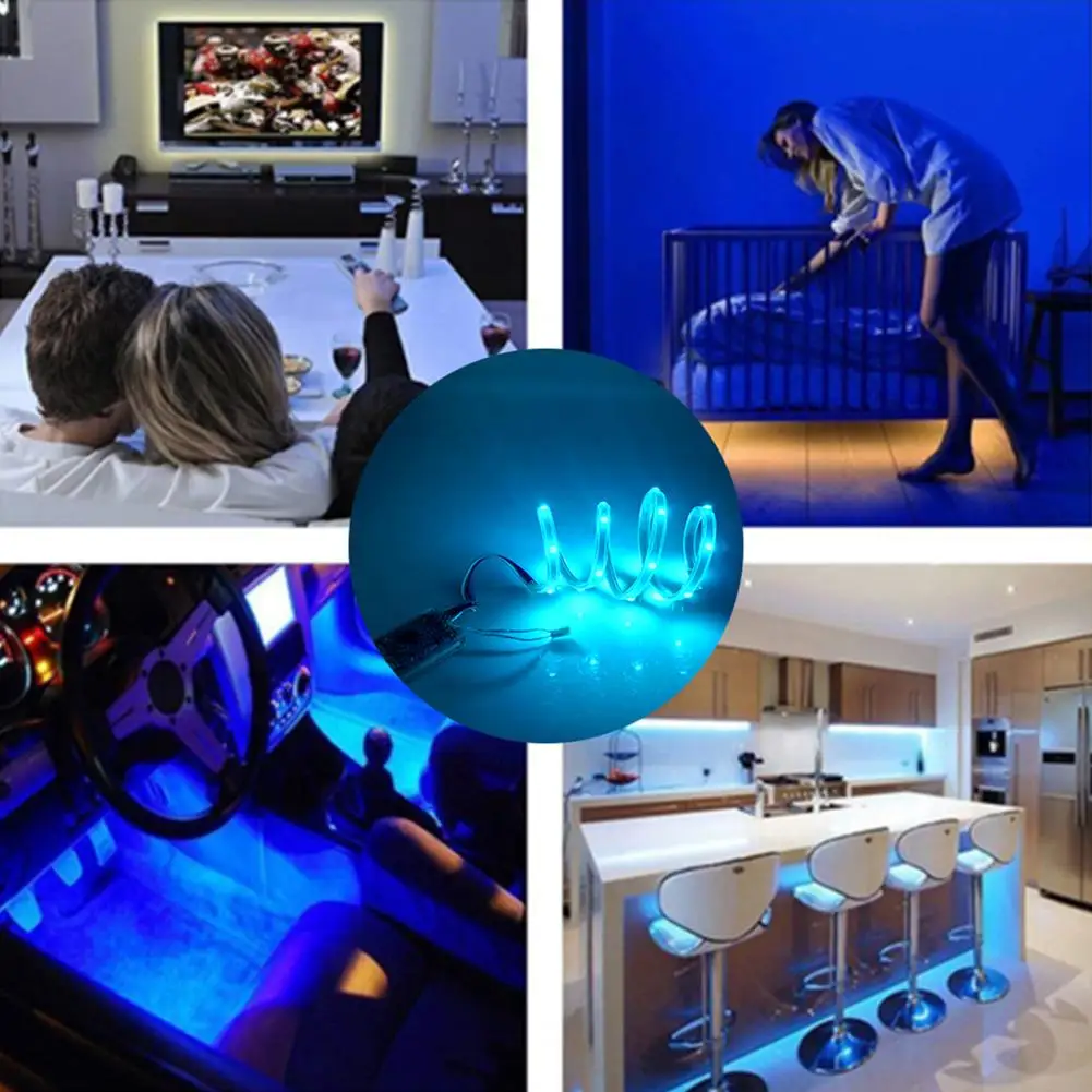 

3.7V RGB LED Strip Light Waterproof Flexible Stripe Lamp Tape for TV Backlight Use for Shoes Bags Dresses and Ambient Lighting