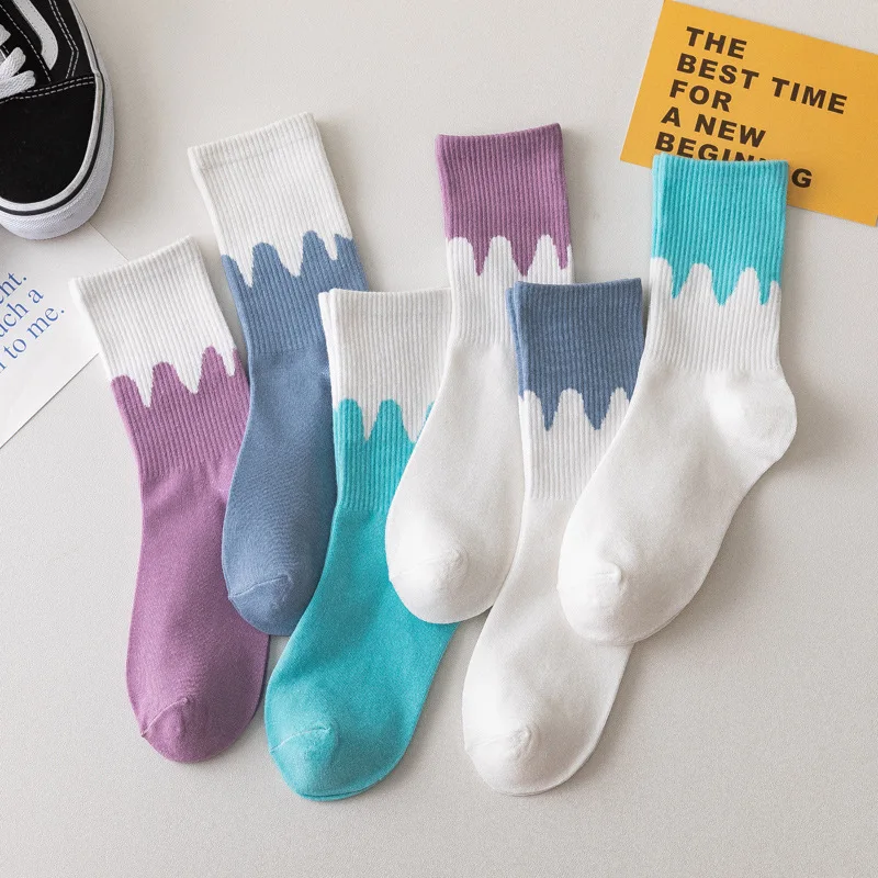 

Ribbed Sock Woman Design Women Cotton Socks Casual Sox Unisex Couples Fashion Keep Warm Soft Autumn Winter Trendy Calcetines