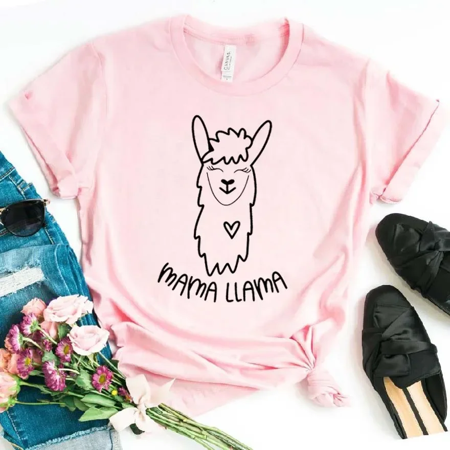 Новая женская футболка Mama Llama хлопковая повседневная хипстерская забавная