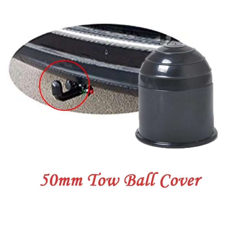 

Universal 50MM Trailer Accessories Black Trailer Ball Cover Tow Bar Ball Cover Cap Hitch Protection Car Styling