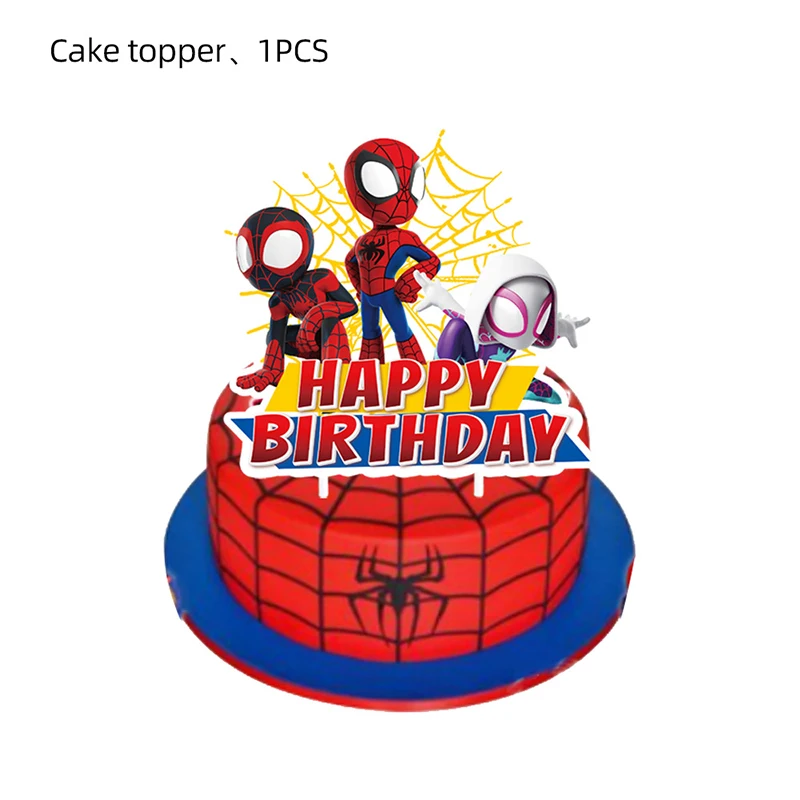 Spidey and His Amazing Friends Theme Birthday Party Decoration Spiderman Paper Cup Plate Tissue Gift Bag Baby Shower Kids Favors images - 6