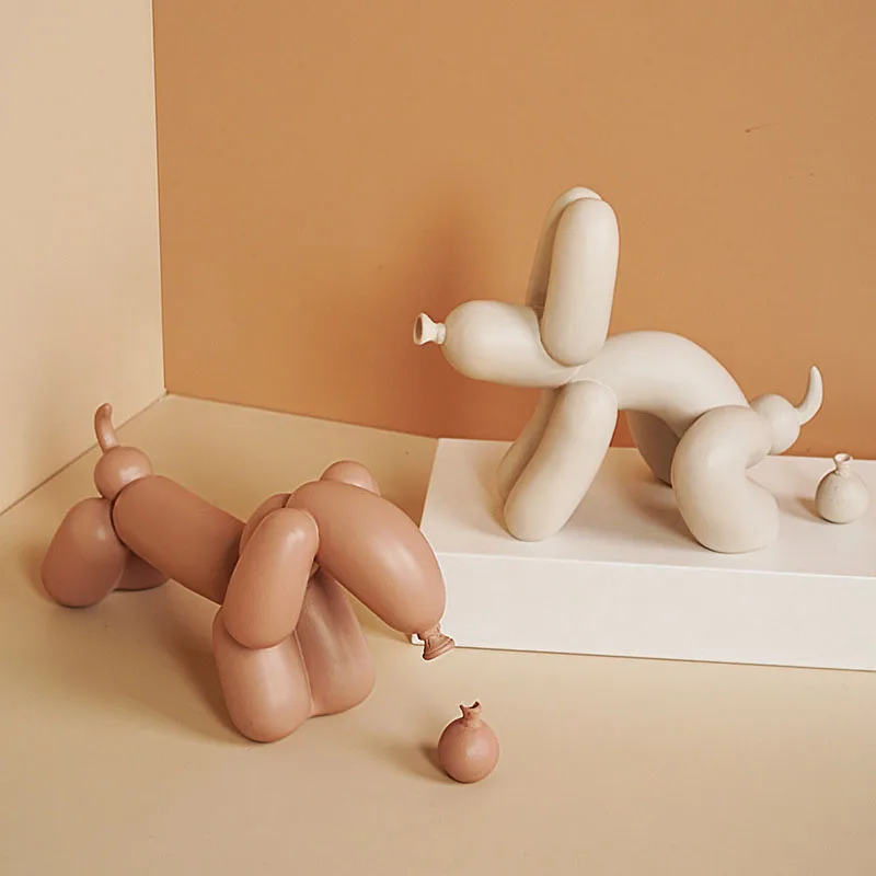 

Воздушный шар Ting Ke в скандинавском стиле с абстрактными волнами, украшение для собаки из смолы, современное простое украшение для дома, гост...