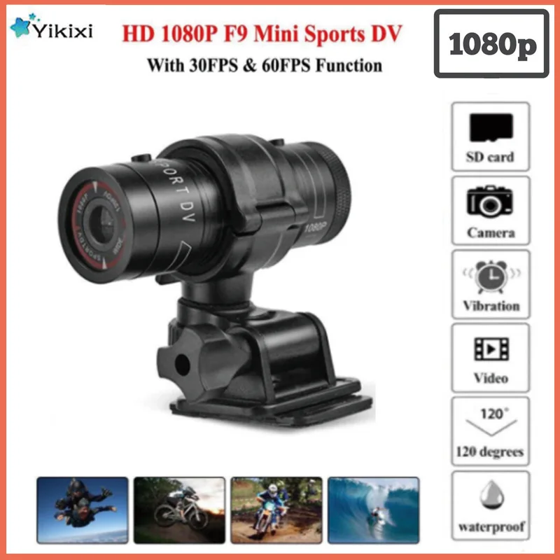 

Велосипедная мини-видеокамера F9 HD 1080P