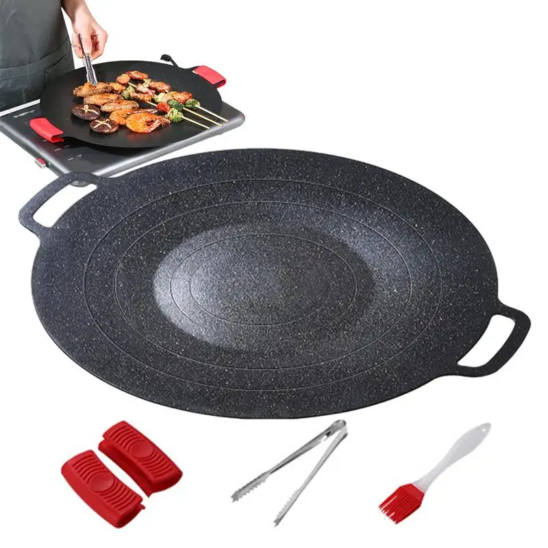 

Barbecue Pan Barbecue Roasting Tray Non Stick Barbecue Grilling Baskets Reusable Baking Tray For Camping BBQ Party Grill Outdoor