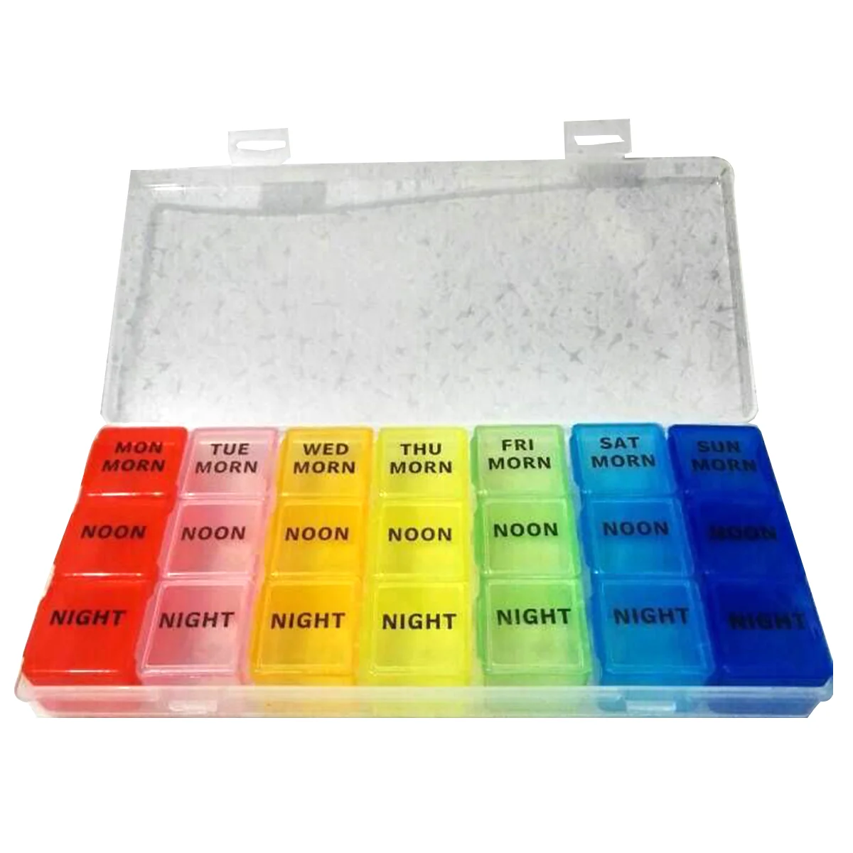 

Organizer Box Day Weeklycase Container Holder Storage Medication Vitamin Travel Slots Large Compartment Hold Supplements