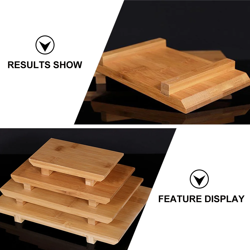 

Bamboo Sushi Plate Cake Toppers Restaurant Dessert Japanese Food Household Tray