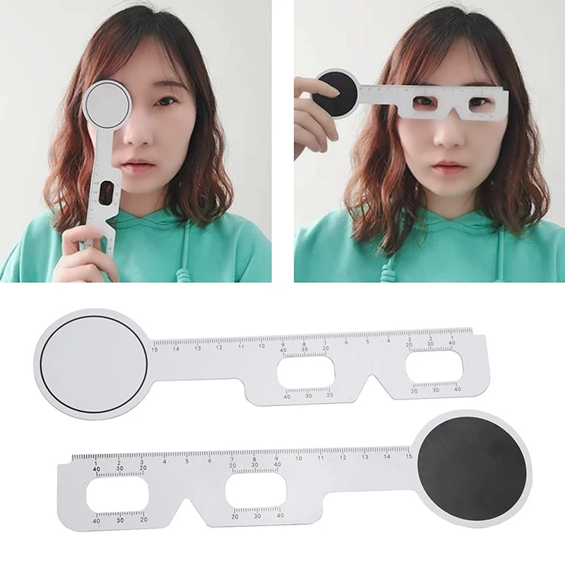 100% New Loudly Brand 1 Pcs Plastic PD Ruler Pupil Distance Ruler With Eye Occluder