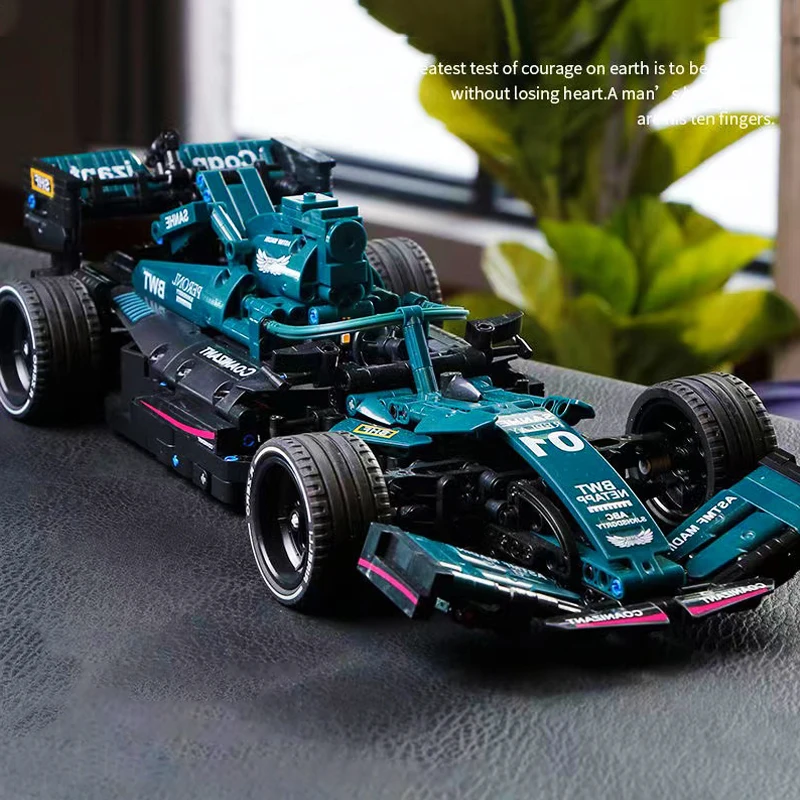 

1:12 технический Радиоуправляемый гоночный телефон креативный город F1 Зеленые модели спортивных автомобилей кирпичи MOC игрушки для Aldult пода...