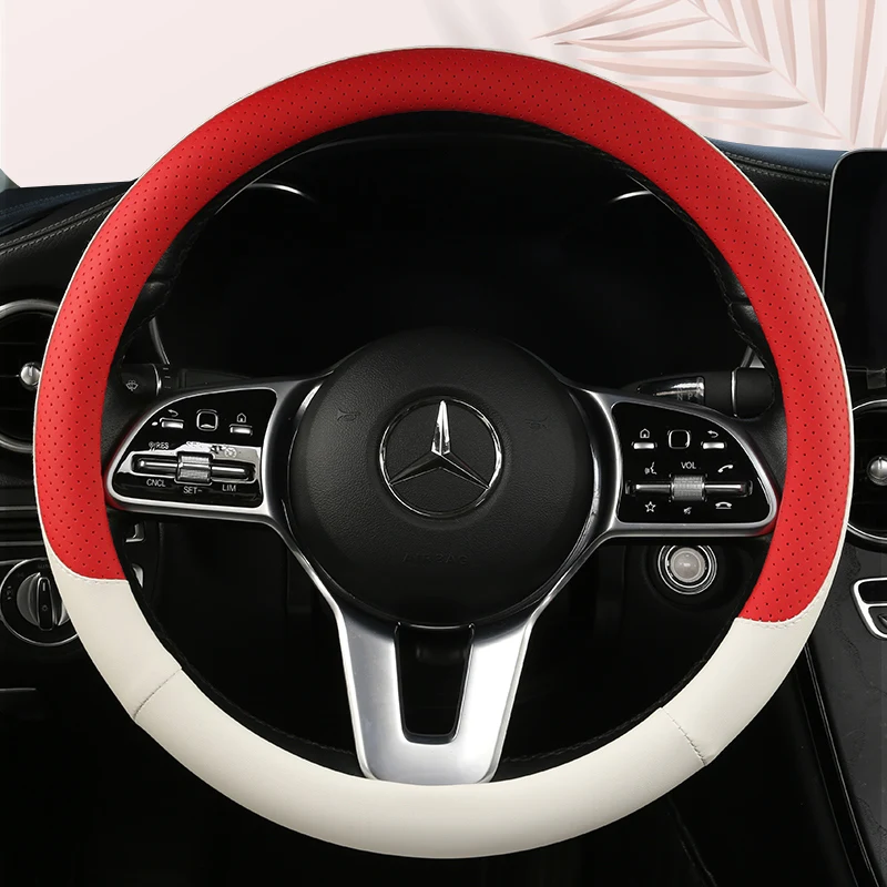 Мотоциклетные Чехлы, нескользящий кожаный чехол на руль автомобиля, универсальный защитный чехол на руль, модный стиль, 38 см, тип O D