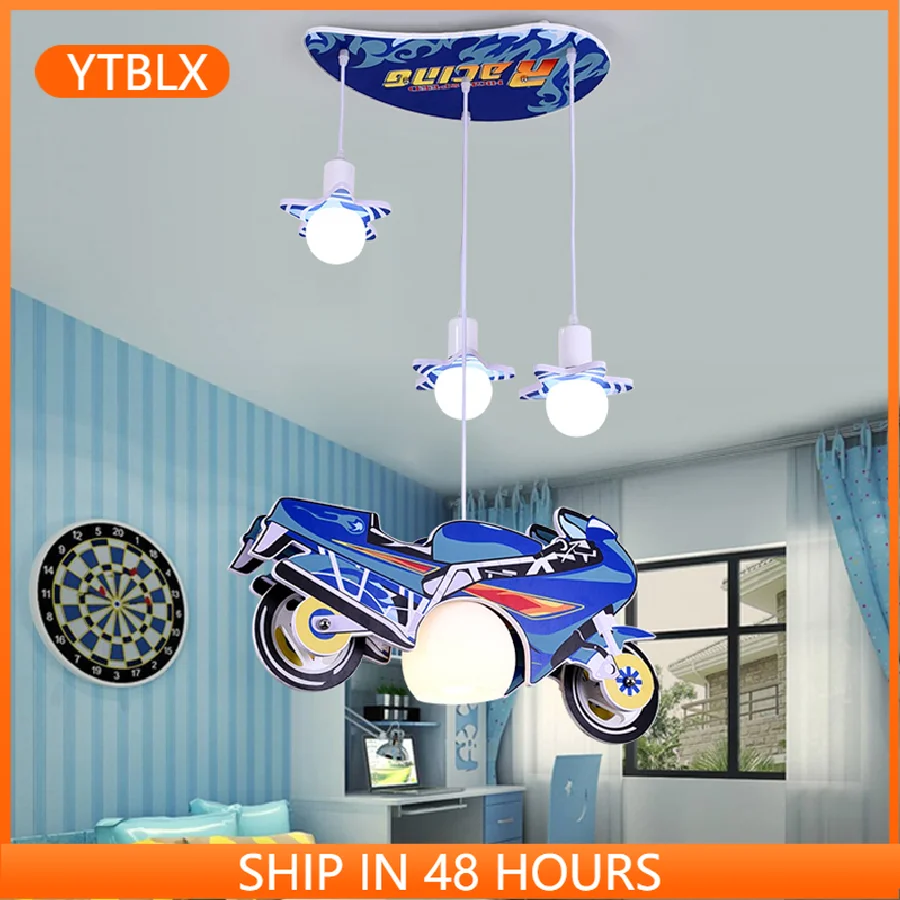 

Motorbike kids bedroom decor led lights for room indoor chandelier lighting chandeliers ceiling lamps for living room decoration