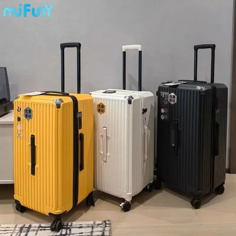 Mifuny Women Travel Luggage PC Aluminum Frame Rolling Trolley Case Female Large Capacity Fashion Suitcase Men's Password Box Bag