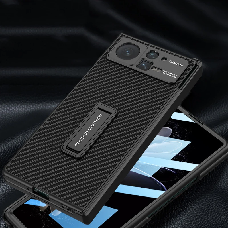 GKK Magnetic Hinge Shockproof Hard Plastic Leather Cover for Xiaomi Mix Fold 2 Front Glass Protector Film Kickstand Bracket Case