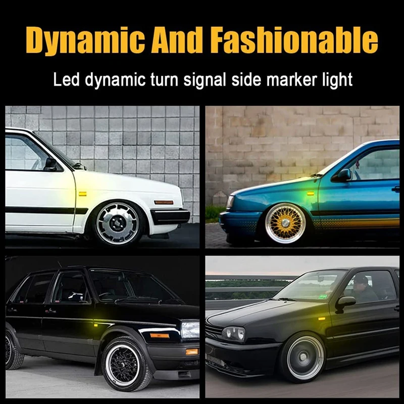2 шт. динамические лампы для указателей поворота Passat B3 Jetta A2 A3 Golf 3 Seat Ibiza Cordoba 1