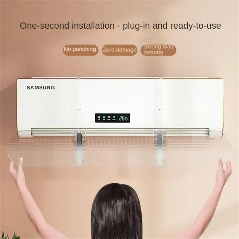 

No Installation Practical Transparent Anti-direct Blowing Windproof Maternal And Child Cold Air Transfer Wall-mounted Functional