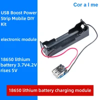 18650 lithium battery charging module 3 7v 4 2v to 5v usb diy step up booster board module mobile power kit for phone charger