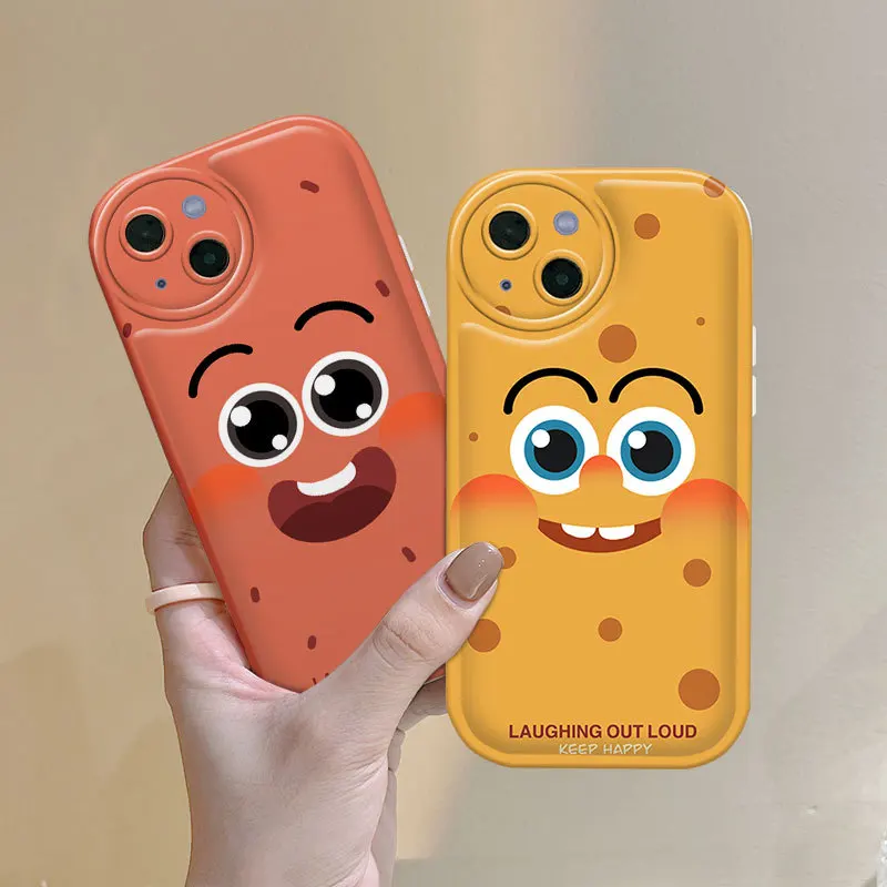 

Cute Cartoon Phone Case for iPhone 14 13 12 11 Pro Max X XR XS 7 8 Plus Anti-fall All-Inclusive Soft Shockproof 14max Back Cover