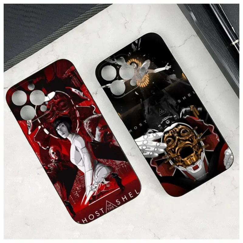 Чехол для телефона с аниме куклой Iphone 15 14 12 11 13 Pro Max XR 7 8 Plus мягкий чехол G-Ghost In The Shell